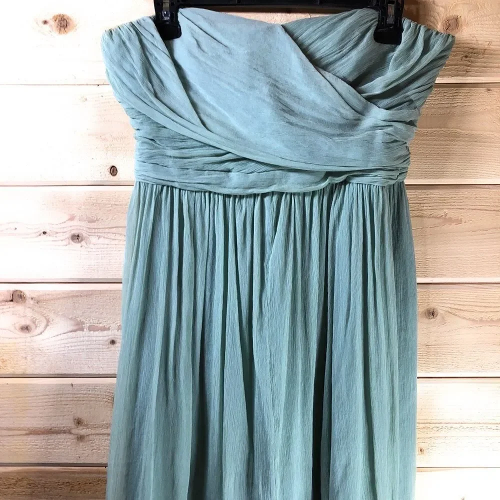 J. Crew Silk Strapless Dress‎